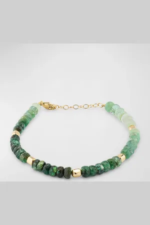 JIA JIA Jumbo Stone and Gold Bead Bracelet