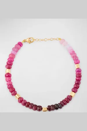 JIA JIA Jumbo Stone and Gold Bead Bracelet