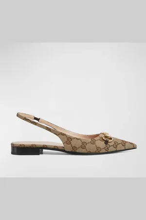Gucci Erin GG Monogram Bit Slingback Flats