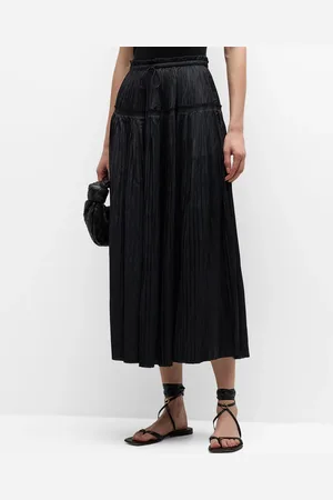 ULLA JOHNSON Malia Pleated Drawstring Maxi Skirt