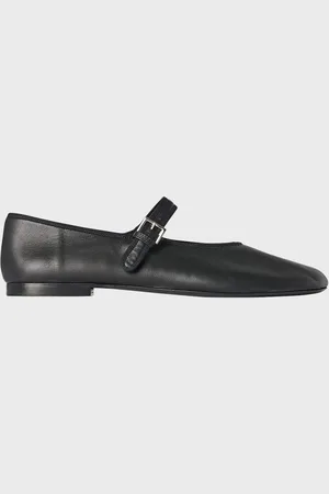 The Row Boheme Leather Mary Jane Ballerina Flats