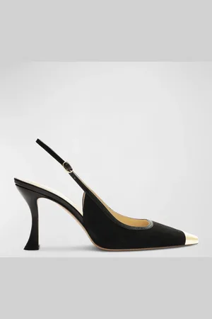 ALEXANDRE BIRMAN Olivia Suede Cap-Toe Slingback Pumps