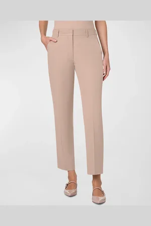 AKRIS Flavin Cotton Techno Gabardine Tapered-Leg Ankle Pants