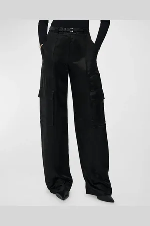 Simkhai Beatriz Faux Leather Wide-Leg Cargo Pants