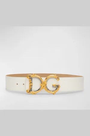 Dolce & Gabbana Baroque Logo Leather Belt