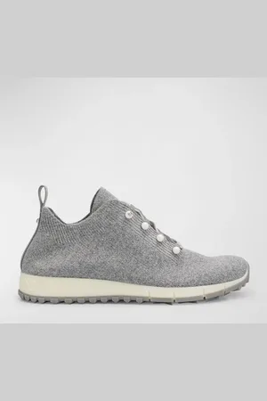 Jimmy Choo Veles Cotton Knit Pearly Stud Sneakers