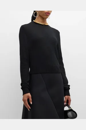 Jil Sander Long-Sleeve Wool Crop Sweater