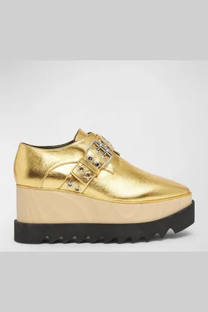 Stella McCartney Elyse Metallic Buckle Platform Sneakers