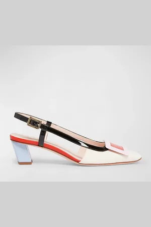 Roger Vivier Belle Vivier Colorblock Patent Slingback Pumps