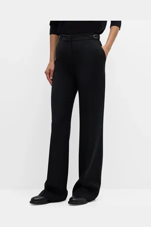 GABRIELA HEARST Vesta Wide-Leg Pants with Belted Detail