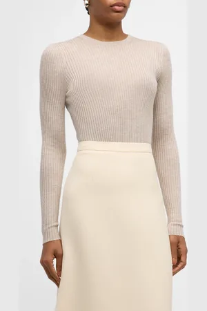 GABRIELA HEARST Browning Cashmere Ribbed Top