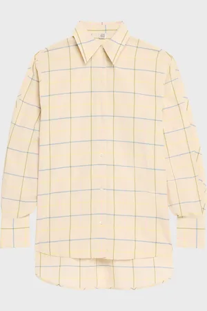 Totême Plaid Poplin Button-Front Shirt
