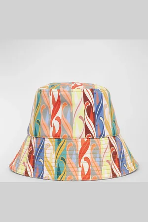 Etro Multicolor Print Canvas Bucket Hat