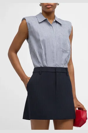 Simkhai Graham Shirting Combo Mini Dress