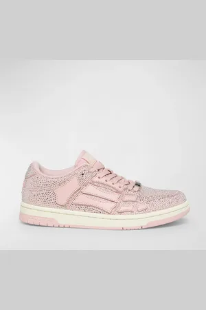 AMIRI Skel Crystal Leather Low-Top Sneakers