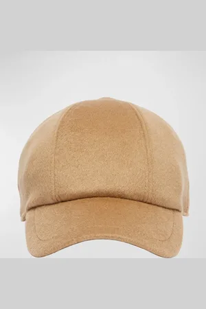 Max Mara Obliqua Cashmere & Leather Newsboy Cap