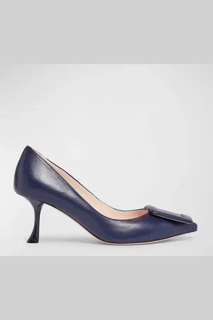 Roger Vivier Viv In The City Leather Buckle Pumps