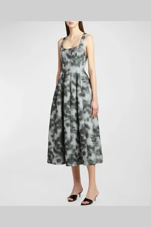 Serafini Abstract Floral Midi Dress