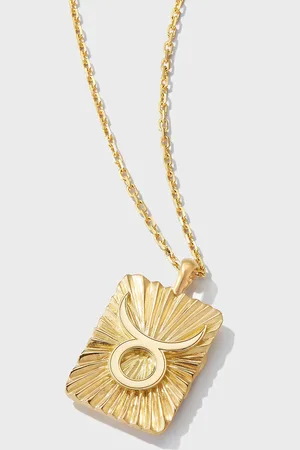 David Webb Taurus Zodiac Pendant Necklace in 18K Gold & Platinum