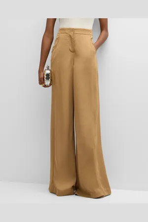 TWP Demie High-Rise Linen-Blend Flare Pants