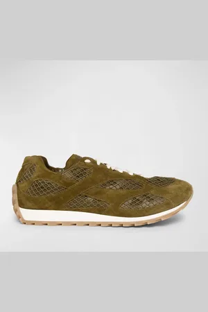 Bottega Veneta Orbit Suede Mesh Runner Sneakers