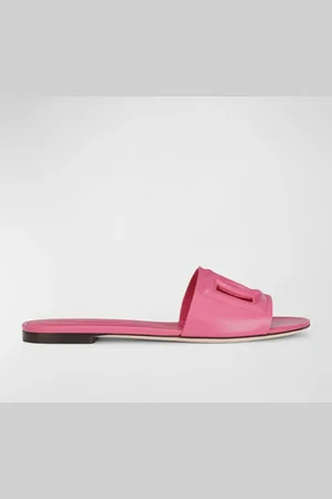 Dolce & Gabbana Cutout DG Flat Slide Sandals