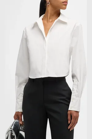 Simkhai Renata Cropped Button-Front Shirt