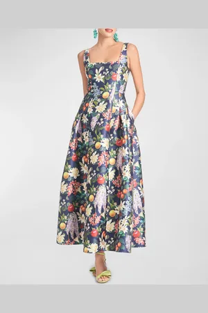 Sachin & Babi Mia Pleated Floral-Print Maxi Dress