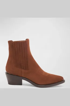 Partlow Boots Loulou Suede Western Chelsea Booties