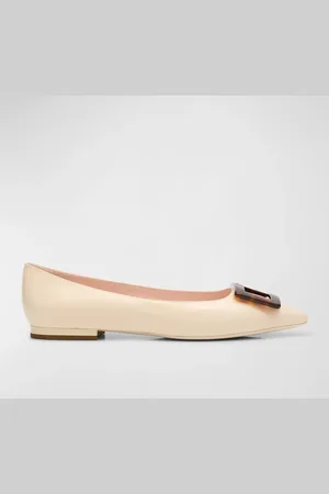 Roger Vivier Gommettine Tortoiseshell Buckle Ballerina Flats