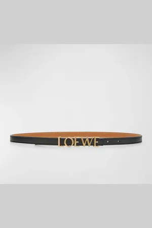 Loewe Bold Logo Leather Skinny Belt