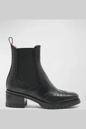 santoni Hagar Brogue Wing-Tip Chelsea Boots