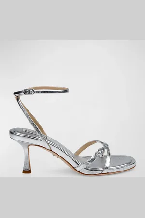 Badgley Mischka Brynna Metallic Ankle-Strap Sandals
