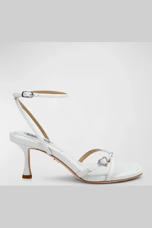 Badgley Mischka Brynna Metallic Ankle-Strap Sandals
