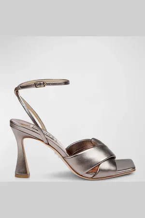 Badgley Mischka Brinlee Metallic Ankle-Strap Sandals
