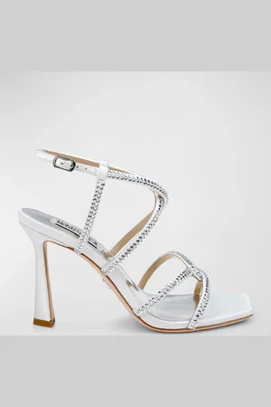 Badgley Mischka Brooke Strass Silk Strappy Sandals