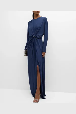 Simkhai Maisie Draped Blouson Column Gown