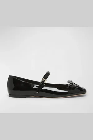 VALENTINO GARAVANI Romance Patent Bow Mary Jane Ballerina Flats