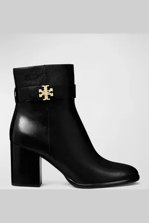 Tory Burch T-Lock Heeled Leather Ankle Boots
