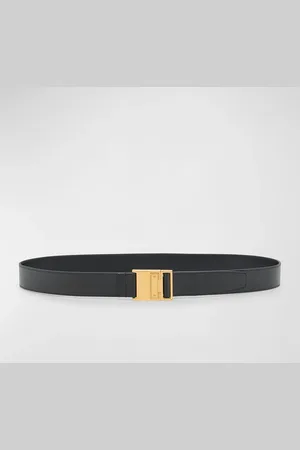 Saint Laurent Smooth Leather Belt With Magnetic Buckle