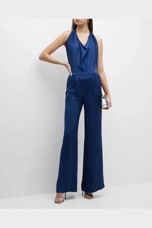 Ramy Brook Harriet Satin Halter Jumpsuit
