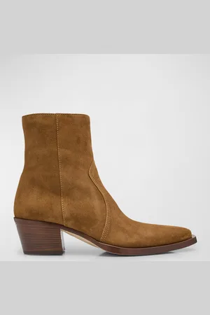 Prada Suede Zip Ankle Boots