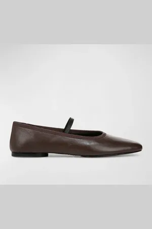 Vince Vivian Leather Mary Jane Ballerina Flats