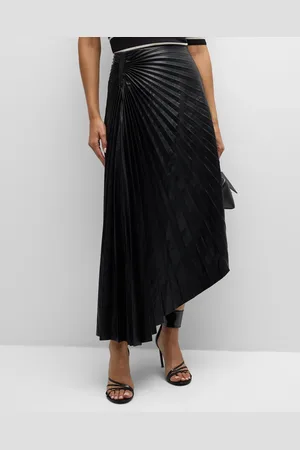 A.L.C. Tracy Pleated High-Low Midi Skirt