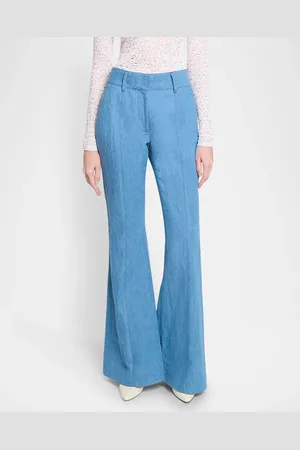 GABRIELA HEARST Rhein Mid-Rise Linen Flared Pants