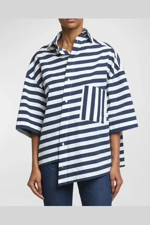 Jacquemus Pablo Stripe Monogram Asymmetric Top