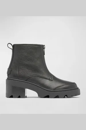 sorel Joan Now Zip Low-Heel Leather Booties
