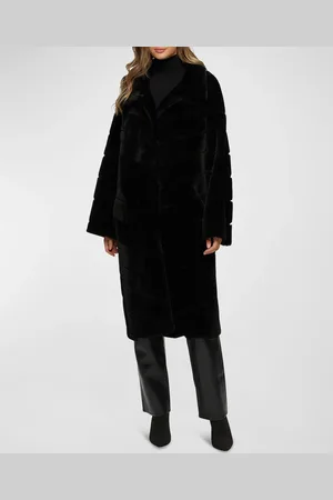 GORSKI Reversible Chevron Lamb Shearling Coat