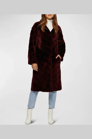 GORSKI Reversible Chevron Lamb Shearling Coat