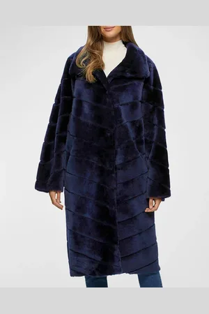 GORSKI Reversible Chevron Lamb Shearling Coat